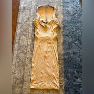 NBD Tan Backless Dress